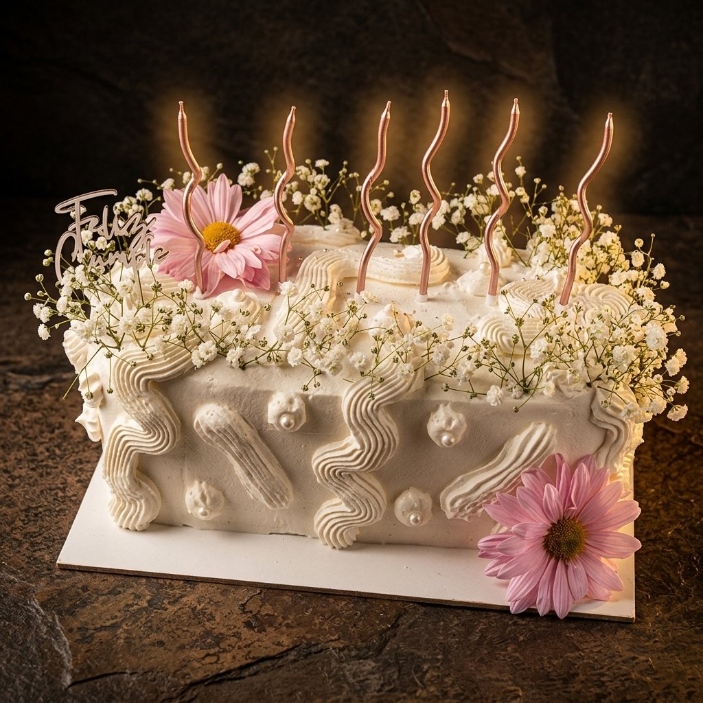 Torta Temática Rectangular con Flores